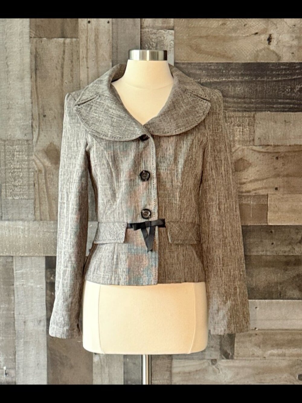 Sweet Suit brown vintage inspired cropped blazer size 8 retro cottagecore jacket